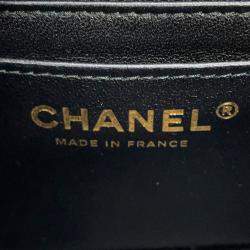 Pre Owned حقيبة شانيل ميني ماتلاسيه جلد الخروف الأسود بحجم ٢٠