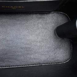 مملوكة مسبقًا Chanel Matelasse Top Handle 2-Way Vanity Bag Black Lambskin