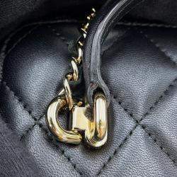 مملوكة مسبقًا Chanel Matelasse Top Handle 2-Way Vanity Bag Black Lambskin