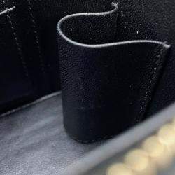 مملوكة مسبقًا Chanel Matelasse Top Handle 2-Way Vanity Bag Black Lambskin