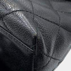 Pre Owned حقيبة شانيل ماتلسي مقبض علوي جلد كافيار أسود