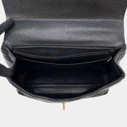 Pre Owned حقيبة شانيل ماتلسي مقبض علوي جلد كافيار أسود