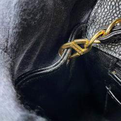 Pre Owned حقيبة كتف سلسلة جلد كافيار أسود مقاس 25 شانيل ديانا