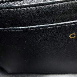 Pre Owned حقيبة كتف سلسلة جلد كافيار أسود مقاس 25 شانيل ديانا