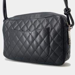 مملوكة مسبقًا Chanel Cambon Line Shoulder Bag Black Lambskin