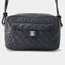 مملوكة مسبقًا Chanel Cambon Line Shoulder Bag Black Lambskin