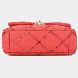 مملوكة مسبقًا Chanel Chanel19 Chain Shoulder Bag Red Lambskin