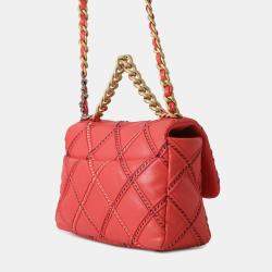 مملوكة مسبقًا Chanel Chanel19 Chain Shoulder Bag Red Lambskin