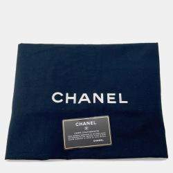 Pre Owned Chanel Cambon Line Tote Bag Black Lambskin Size Large