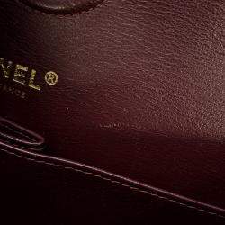 Pre Owned حقيبة كتف شانيل ماتيلاسي سلسلة مزدوجة جلد كافيار أسود مقاس 23