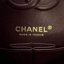 Pre Owned حقيبة كتف شانيل ماتيلاسي سلسلة مزدوجة جلد كافيار أسود مقاس 23