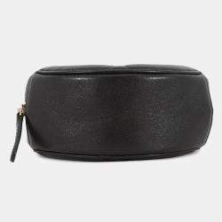 مملوكة مسبقًا حقيبة كتف سلسلة مستديرة جلد خروف أسود شانيل 19 شانيل