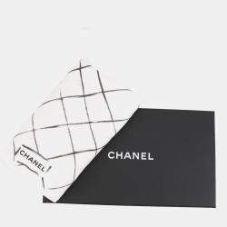 Pre Owned Chanel Pearl Chain Wallet Black Lambskin