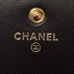 مملوكة مسبقًا Chanel CC Brown Python Continental Wallet