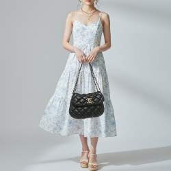 Pre Owned Chanel Bubble Black Quilted Leather Flap Shoulder Bag