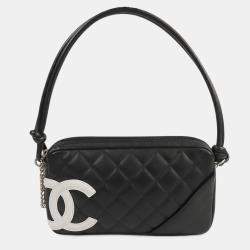 مملوكة مسبقًا Chanel Black Quilted Lambskin Cambon Ligne Pochette