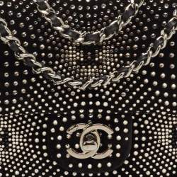 مملوكة مسبقًا Chanel Strass Evening Mini Black Velvet Flap Bag