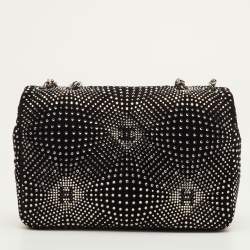 مملوكة مسبقًا Chanel Strass Evening Mini Black Velvet Flap Bag
