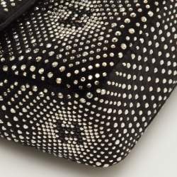 مملوكة مسبقًا Chanel Strass Evening Mini Black Velvet Flap Bag