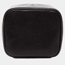 Pre Owned حقيبة شانيل فانيتي كافيار سي سى سوداء