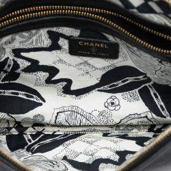 مملوكة مسبقًا حقيبة كلتش شانيل وسّط كافيار حظ البرسيم أسود