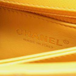 مملوكة مسبقًا Chanel Coco Handle Flap Matelasse Handbag In Calfskin Leather Yellow