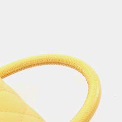 مملوكة مسبقًا Chanel Coco Handle Flap Matelasse Handbag In Calfskin Leather Yellow