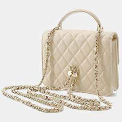 مملوكة مسبقًا Chanel Chain Shoulder Backpack Mini Matelasse Lambskin Bag
