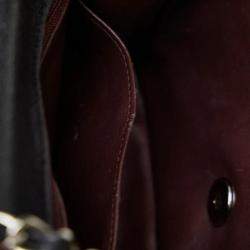 Pre Owned حقيبة شانيل كتف سلسلة ماتلاسيه صغيرة جلد أسود وفضي كافيار