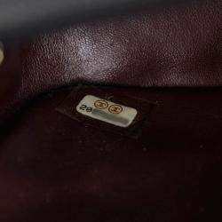 Pre Owned حقيبة شانيل كتف سلسلة ماتلاسيه صغيرة جلد أسود وفضي كافيار