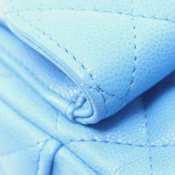 Pre Owned حقيبة ظهر شانيل جلد عجل محبب أزرق ماتيلسيه