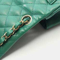 مملوكة مسبقًا Chanel Mini Matelasse Shoulder Bag Lambskin Leather Green