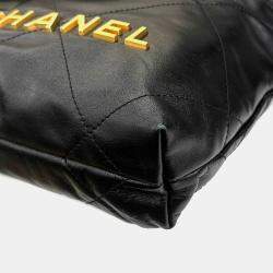 مملوكة مسبقًا Chanel 22 Mini 2-Way Chain Hand/Shoulder Bag In Black Leather