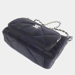 Pre Owned حقيبة كلتش شانيل نايلون مخمل أسود