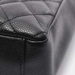 مملوكة مسبقًا Chanel Matelasse Pst Tote Bag Caviar Skin Grained Calf Black