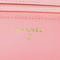 Pre Owned حقيبة شانيل ماتيلسي كتف جلد الحملان الوردي