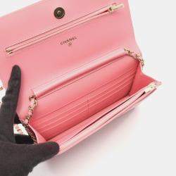 Pre Owned حقيبة شانيل ماتيلسي كتف جلد الحملان الوردي