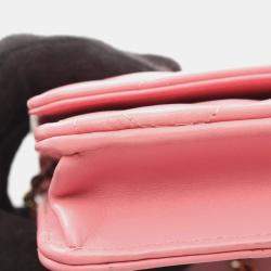 Pre Owned حقيبة شانيل ماتيلسي كتف جلد الحملان الوردي