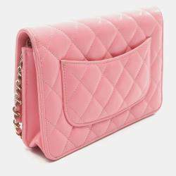 Pre Owned حقيبة شانيل ماتيلسي كتف جلد الحملان الوردي