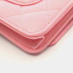 Pre Owned حقيبة شانيل ماتيلسي كتف جلد الحملان الوردي