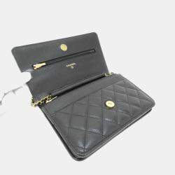 Pre Owned Chanel Timeless Classic Line Chain Wallet