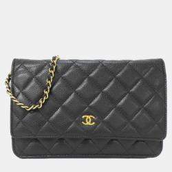 Pre Owned Chanel Timeless Classic Line Chain Wallet
