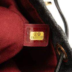 مملوكة مسبقًا Chanel Coco Mark Matelasse Backpack Black Denim Leather