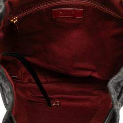 مملوكة مسبقًا Chanel Coco Mark Matelasse Backpack Black Denim Leather