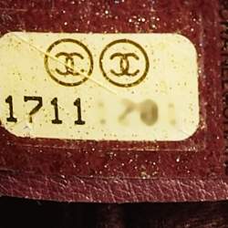 Pre Owned حقيبة يد شانييل باريس-بومباي العودة إلى المدرسة ميني زيتوني/معدني بشبكة قزحية وجلد كافيار كروس بودي