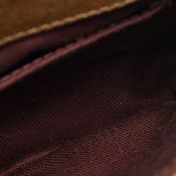 Pre Owned حقيبة يد شانييل باريس-بومباي العودة إلى المدرسة ميني زيتوني/معدني بشبكة قزحية وجلد كافيار كروس بودي