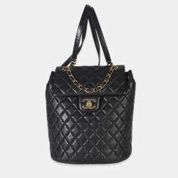 مملوكة مسبقًا Chanel Black Lambskin Quilted Small Urban Spirit Backpack