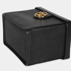 Pre Owned علبة شانيل فانتيج سوداء كافيار 24K لوازم السفر