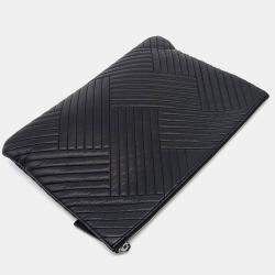 Pre Owned Chanel Black Leather lambskin clutch