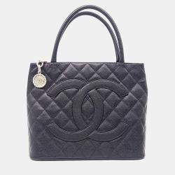 Pre Owned Chanel Black Caviar Leather Caviar Coin Bag